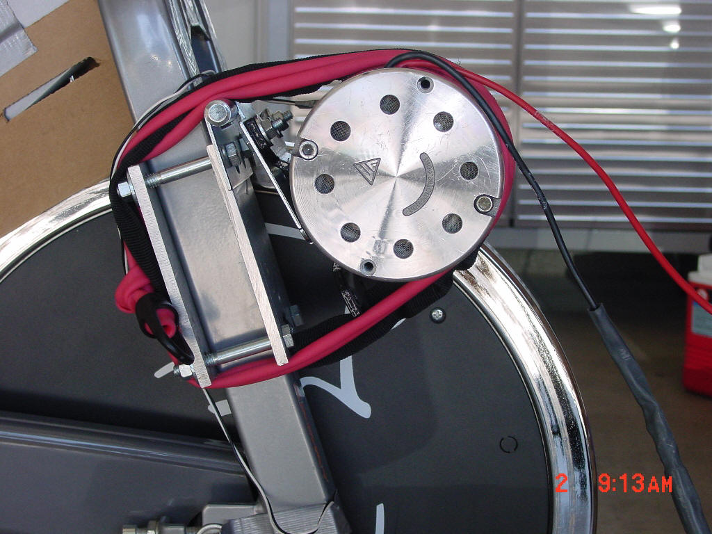 closeup of generator mount